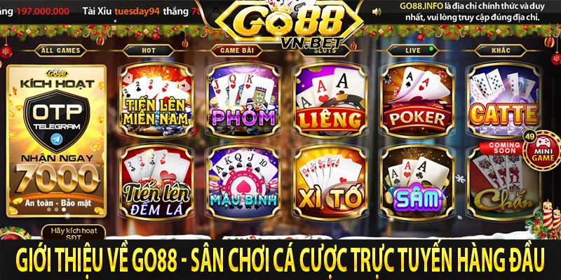 Giới thiệu về Go88 - Sân chơi cá cược trực tuyến hàng đầu